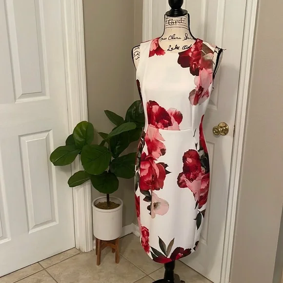 Calvin Klein Dresses Calvin Klein Floral Print Sheath Dress Poshmark